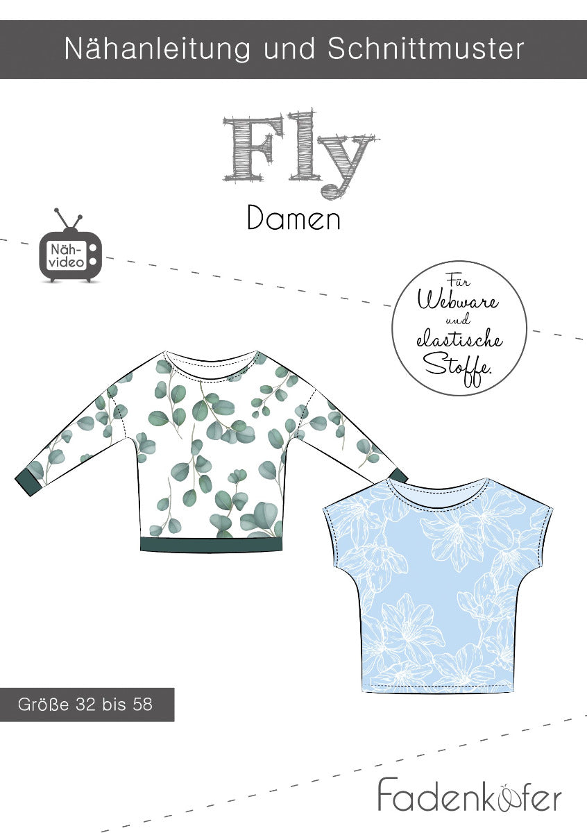 Papierschnittmuster Fly Damen von Fadenkäfer