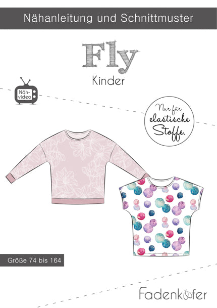 Papierschnittmuster Fly Kinder von Fadenkäfer