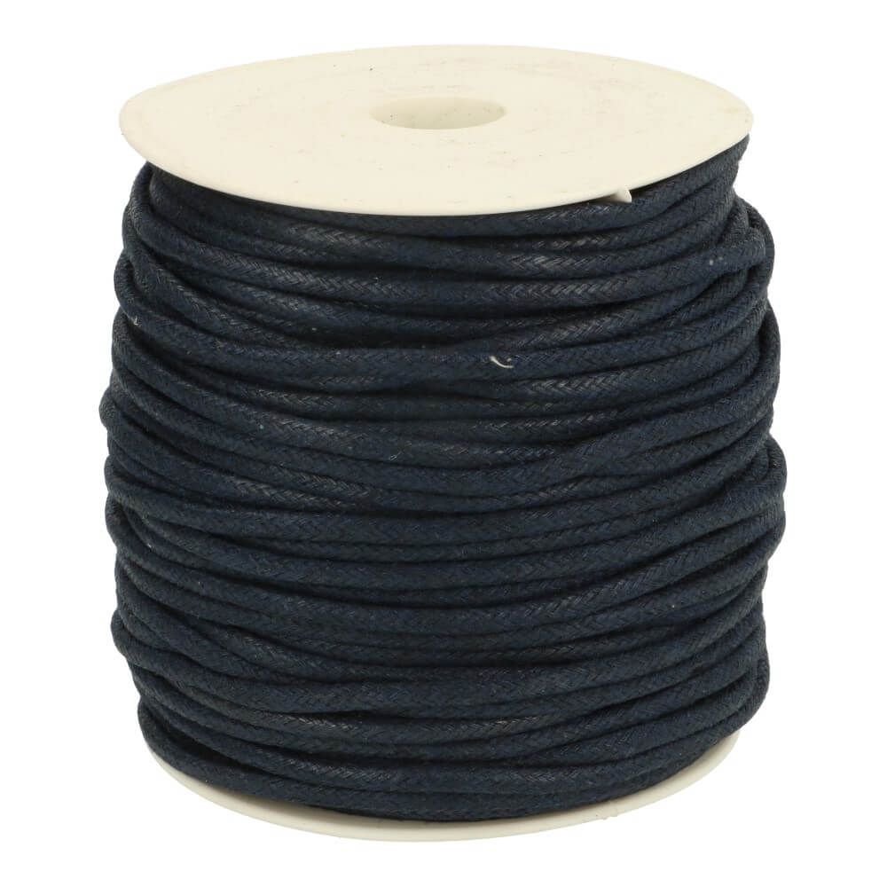 geflochtene Wachskordel 3mm blau