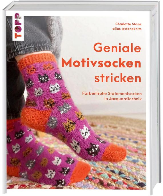 Geniale Motivsocken stricken - Farbenfrohe Statementsocken in Jacquardtechnik
