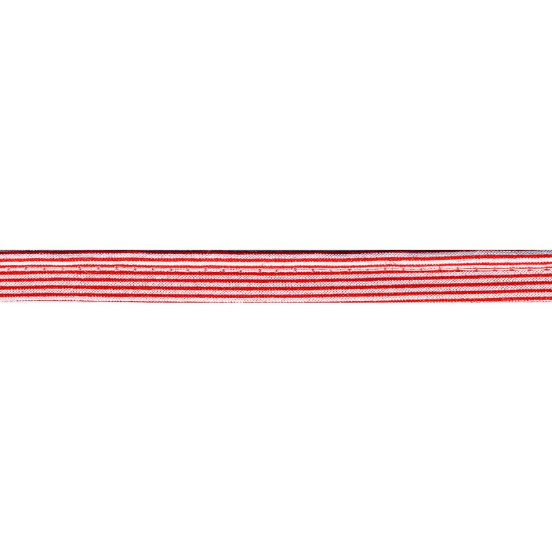 gestreifte Paspel rot/weiss