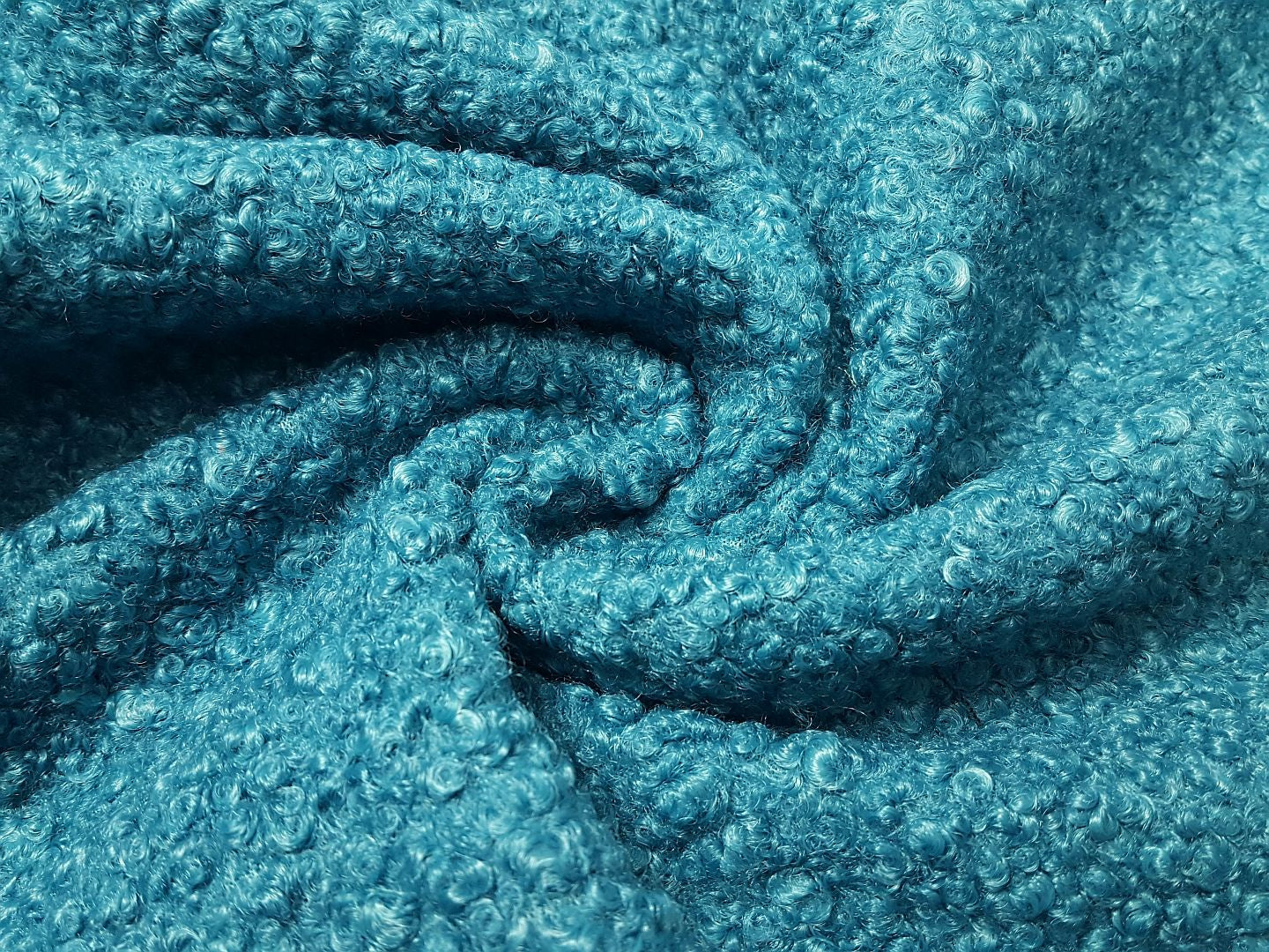 gewalkter Boucle türkis