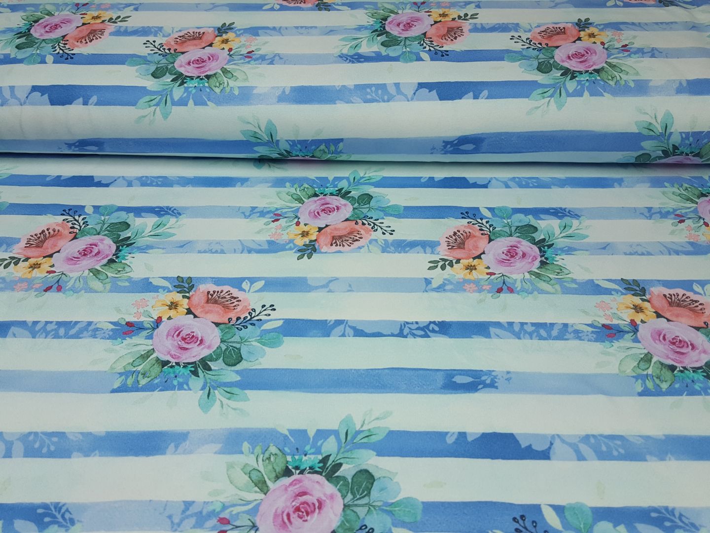 Girls Stripes mint/blau/bunt