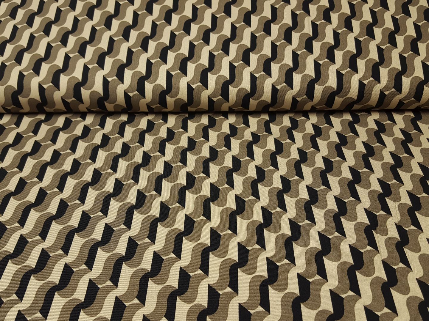 Graphic Wave beige/ecru/schwarz