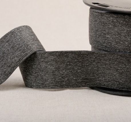 Gummiband 40mm dunkelgrau melange