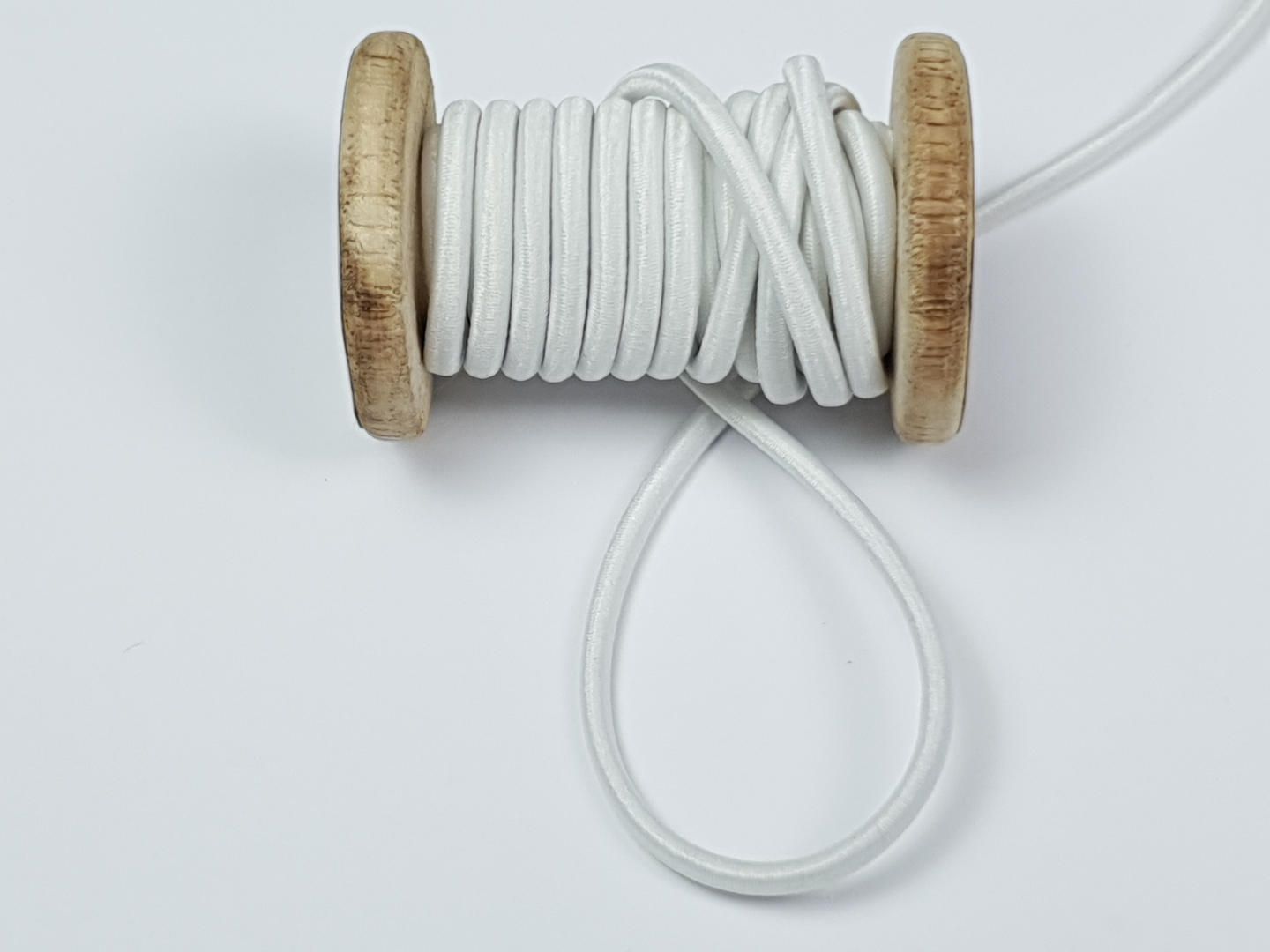 Gummikordel ø 1.2mm weiss