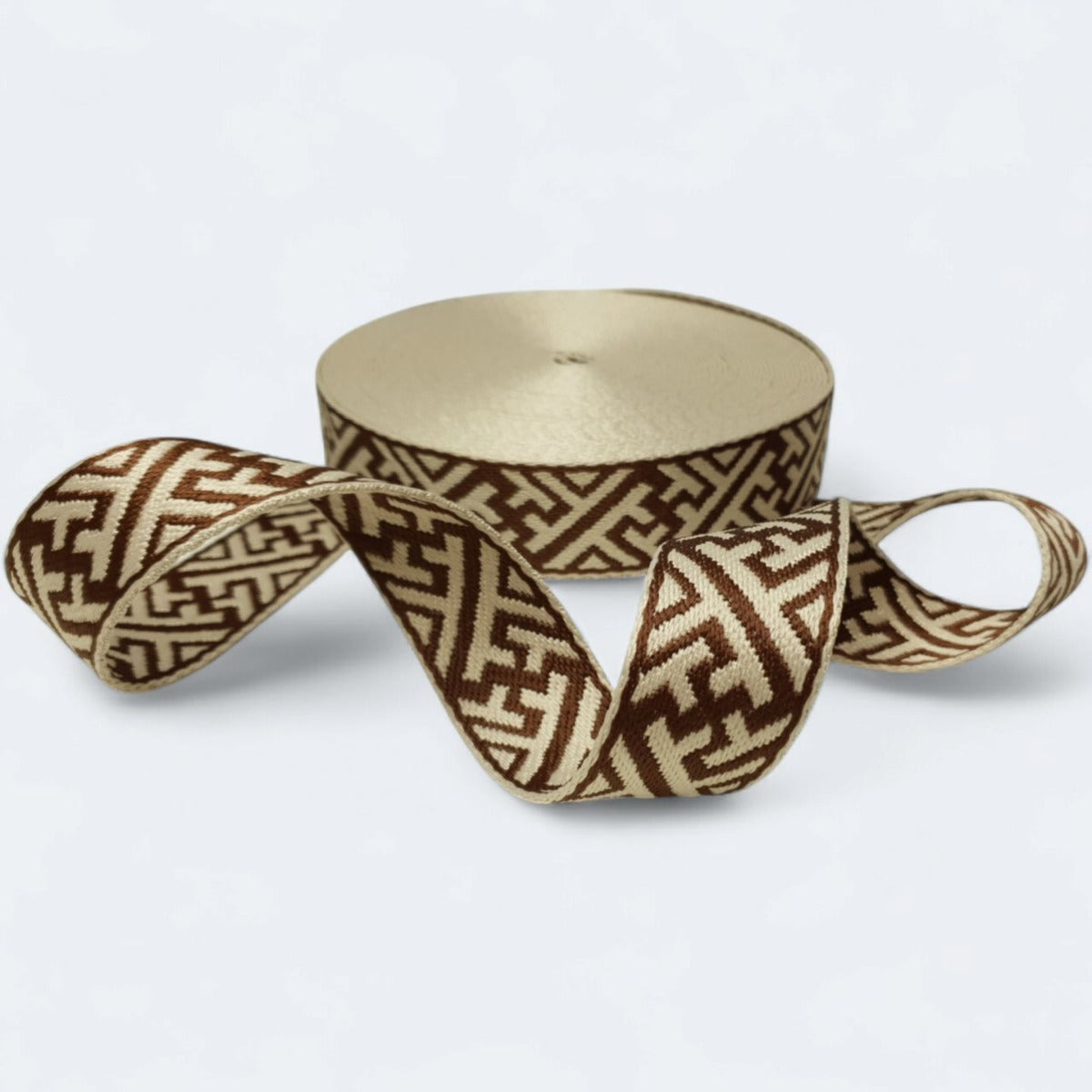 Gurtband Geo 38mm braun/sand