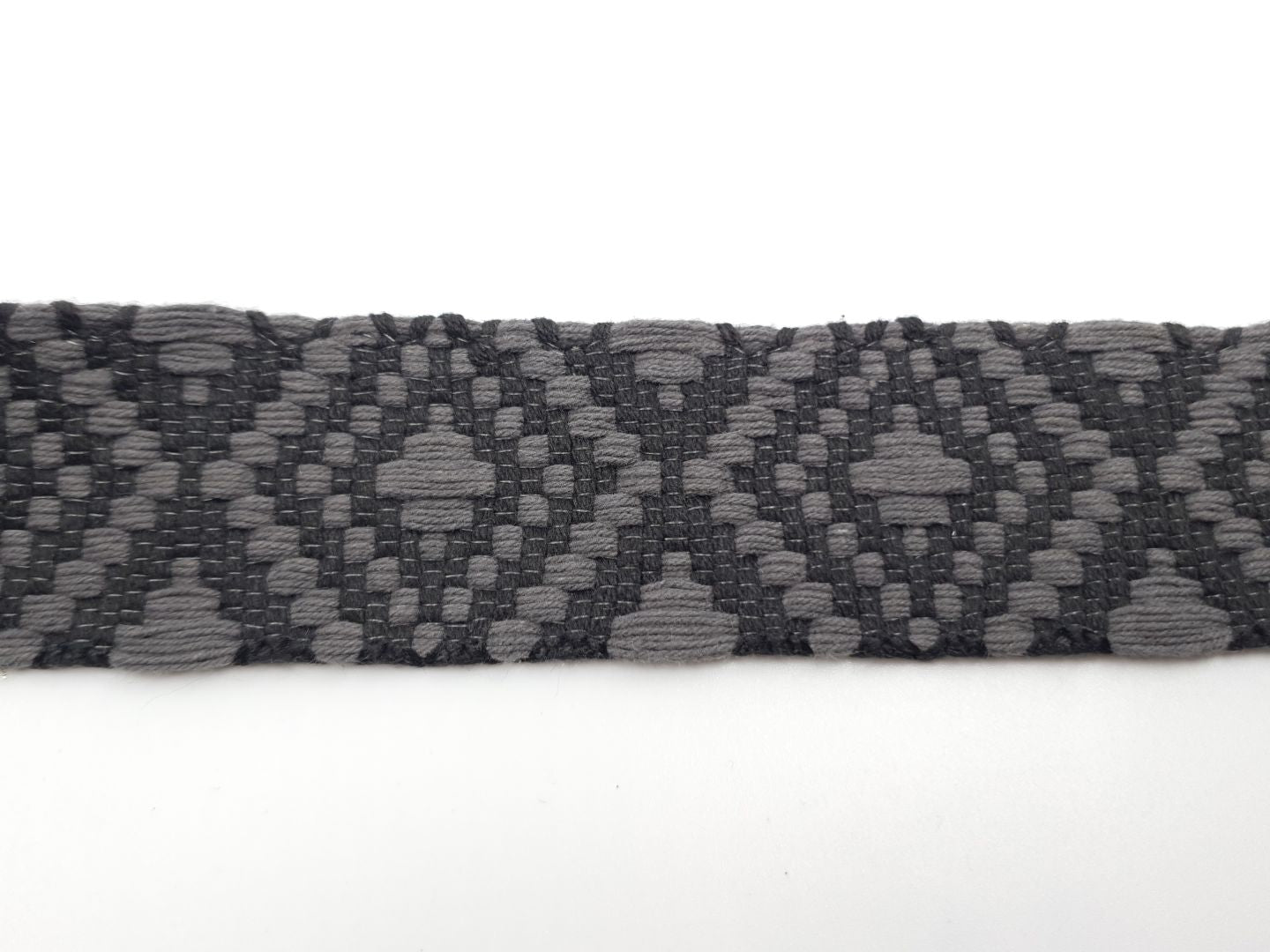 Gurtenband Boho 40mm anthrazit/schwarz