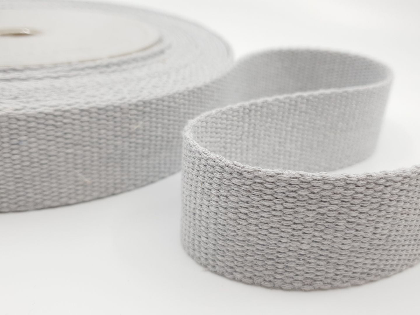 Gurtenband 40mm hellgrau melange