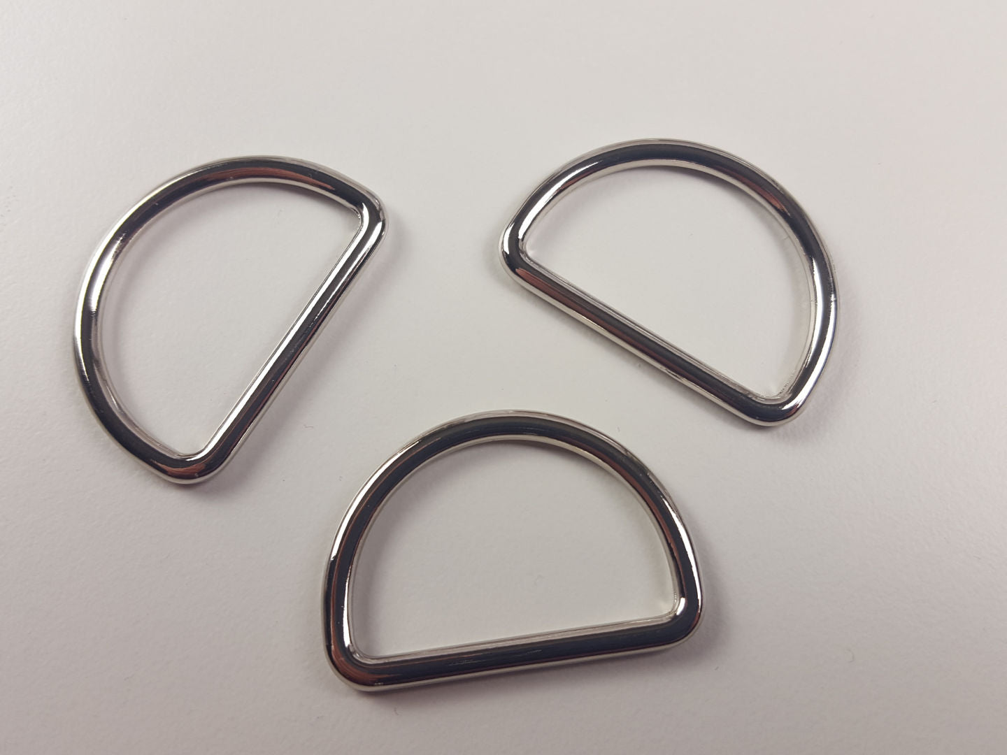 Halbrund-Ringe 30 mm silber glänzend für 30mm Gurtband