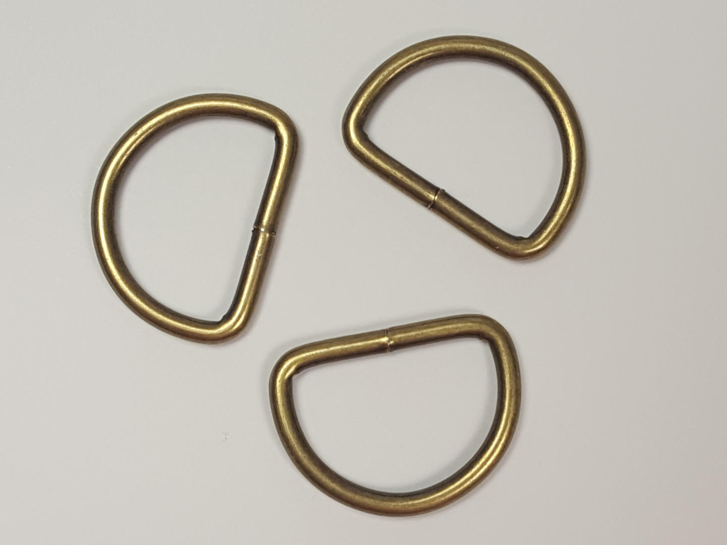 Halbrund-Ringe altmessing für 30mm Gurtband