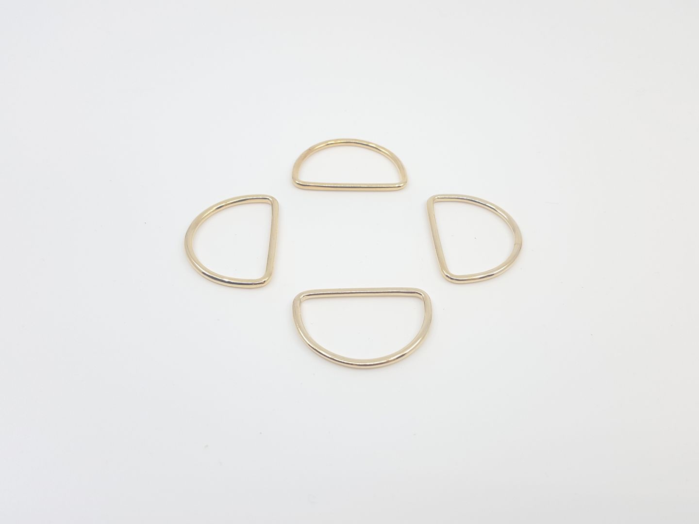 Halbrund-Ringe gold für 30mm Gurtband