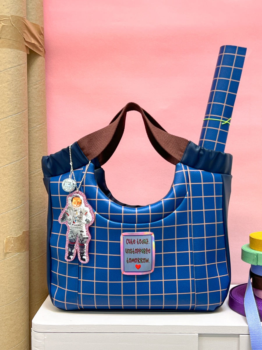 Happy Collection Karo by Cherry Picking dunkelblau/tabacco
