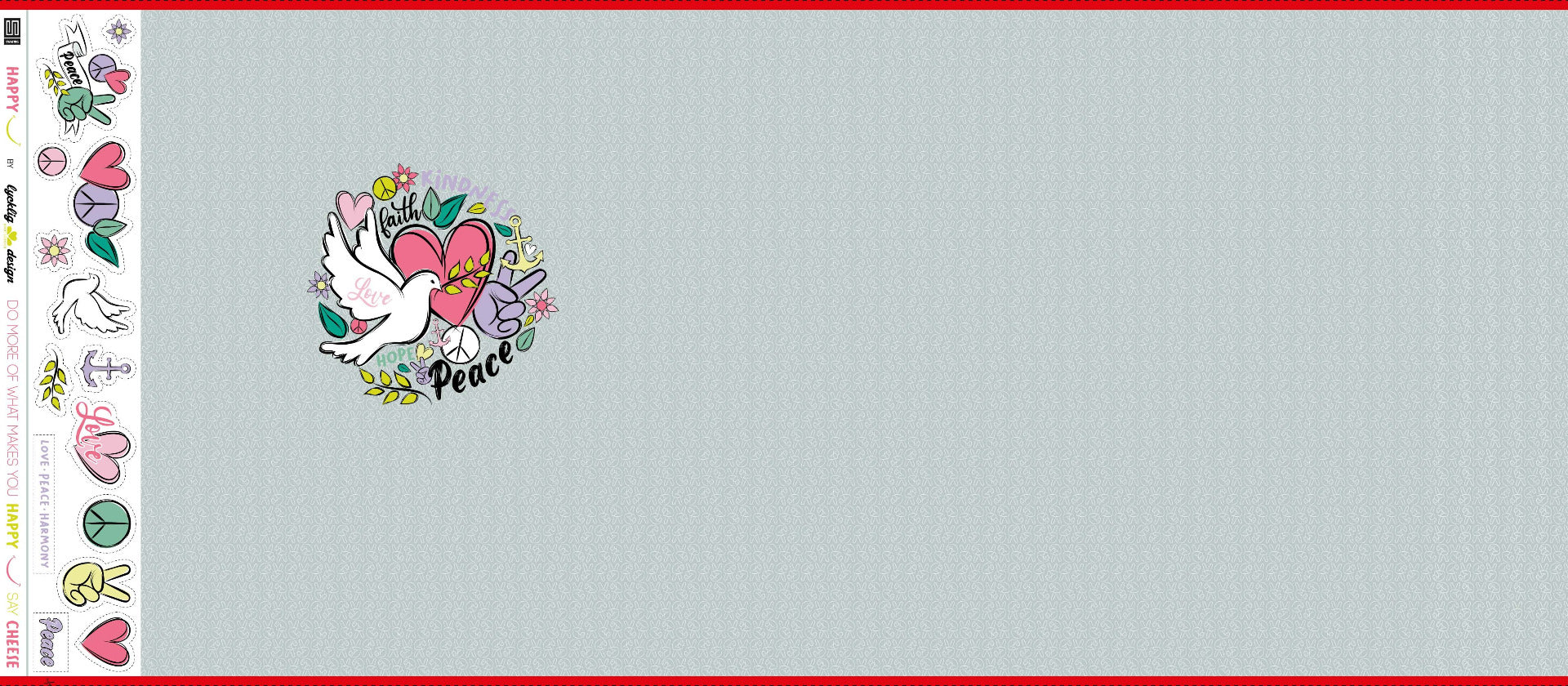 Happy Love&Peace by Iycklig Design mint/bunt
