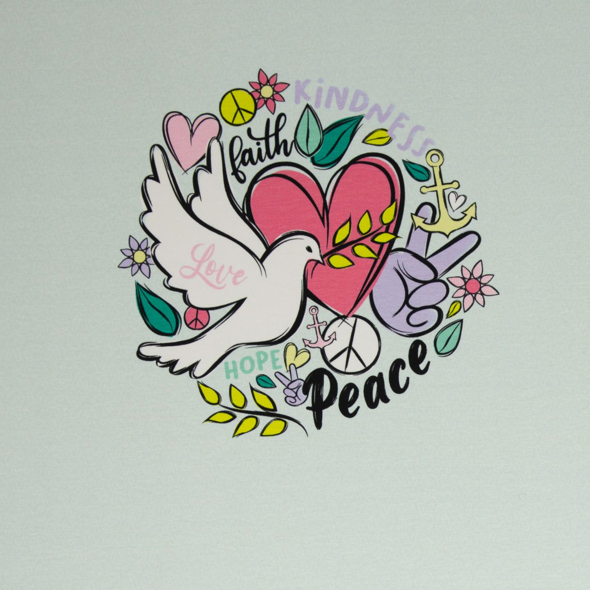 Happy Love&Peace by Iycklig Design mint/bunt