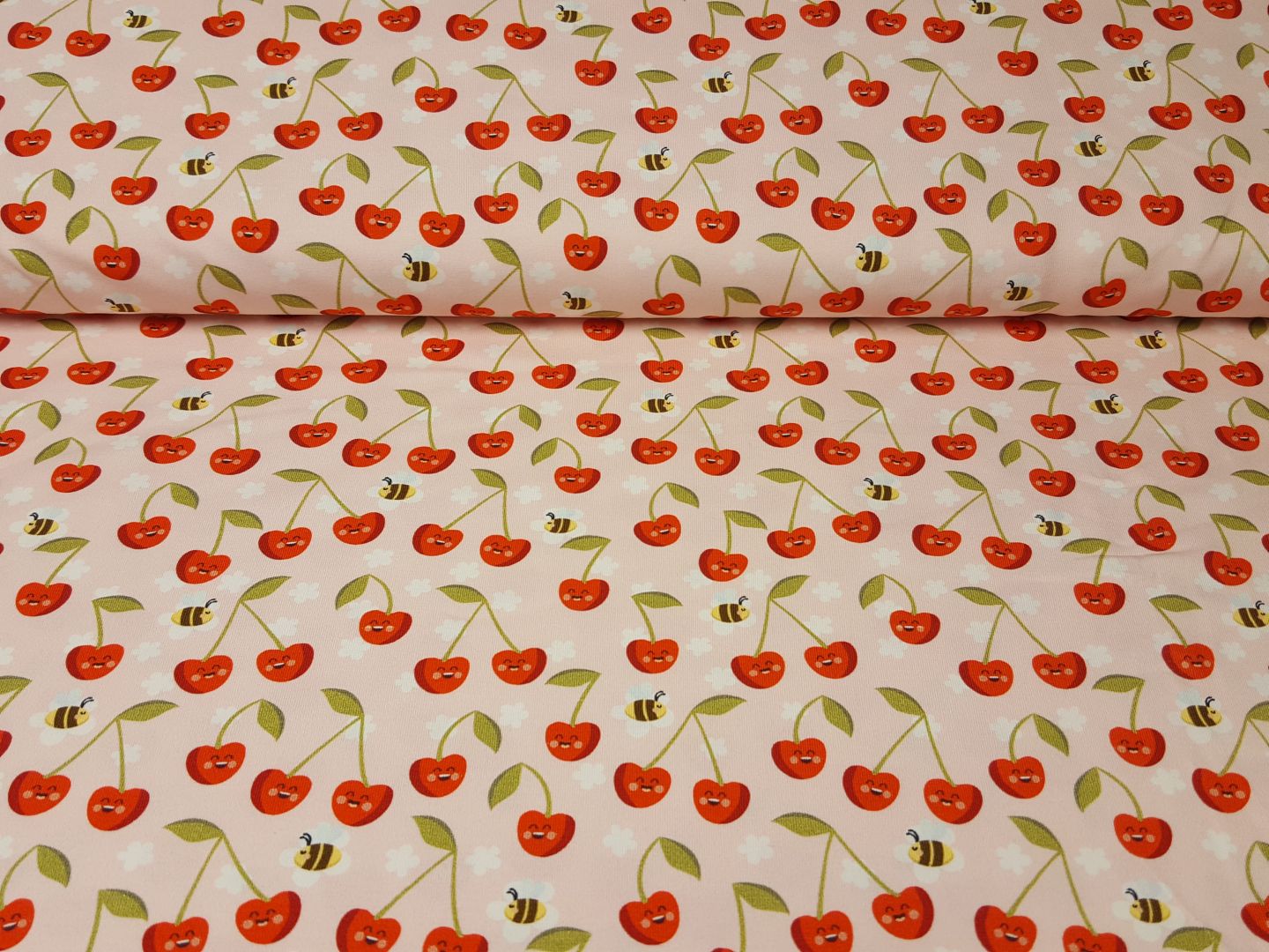 Hello Cherry blassrosa/rot/khaki