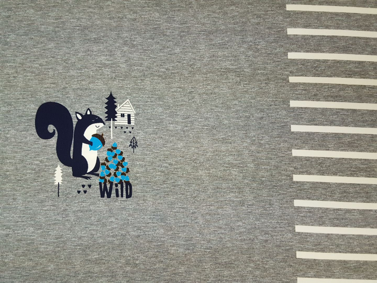 Highland Eichhörnchen grau meliert-offwhite-blau