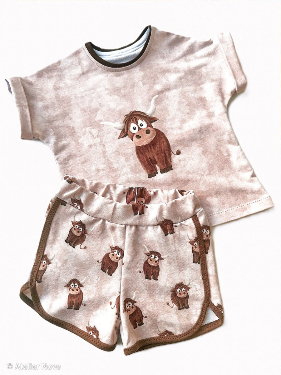 Panel Holy Cow by Mrs Mint rosa/offwhite/braun