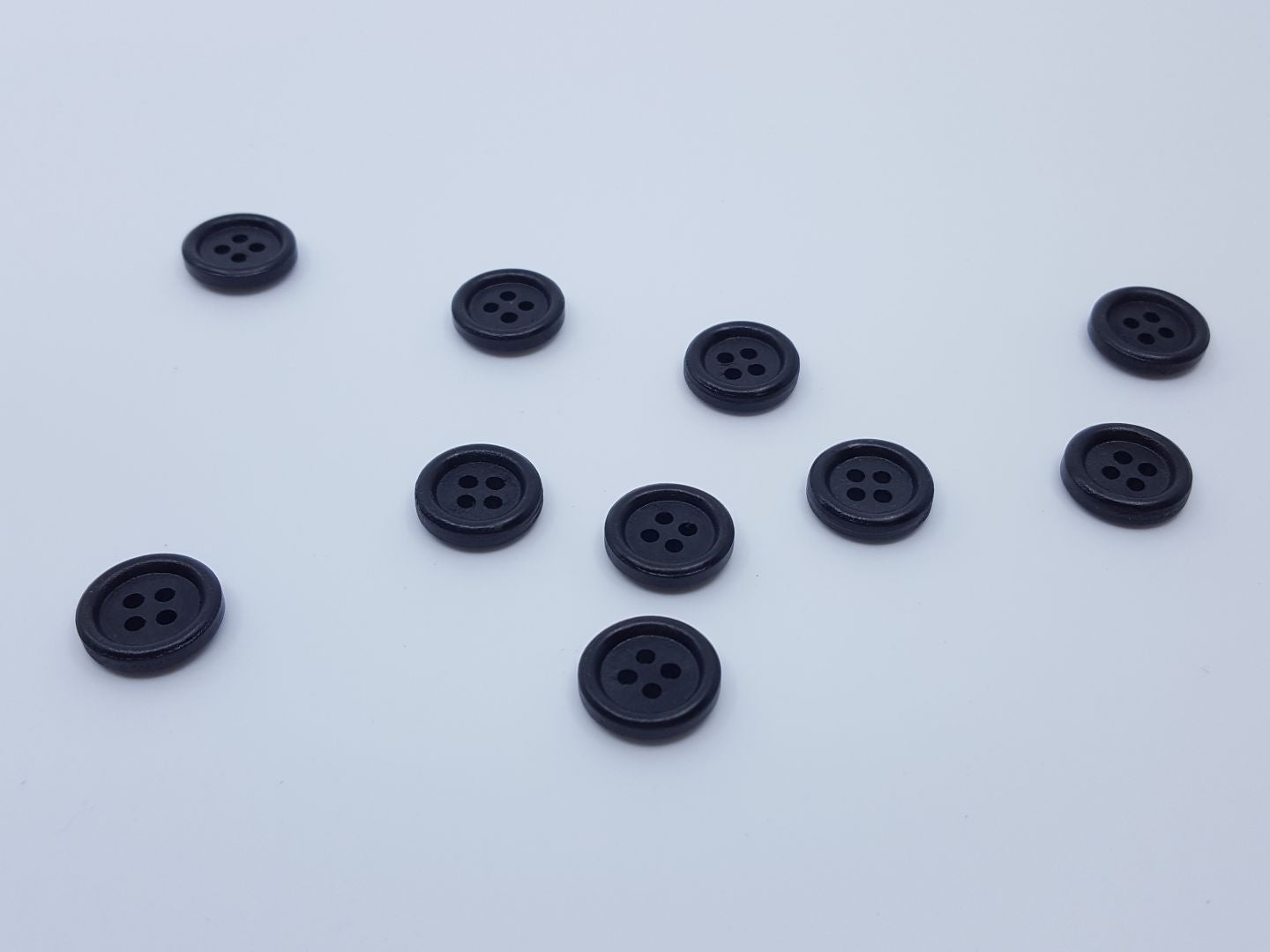 Holzknöpfe schwarz 15mm