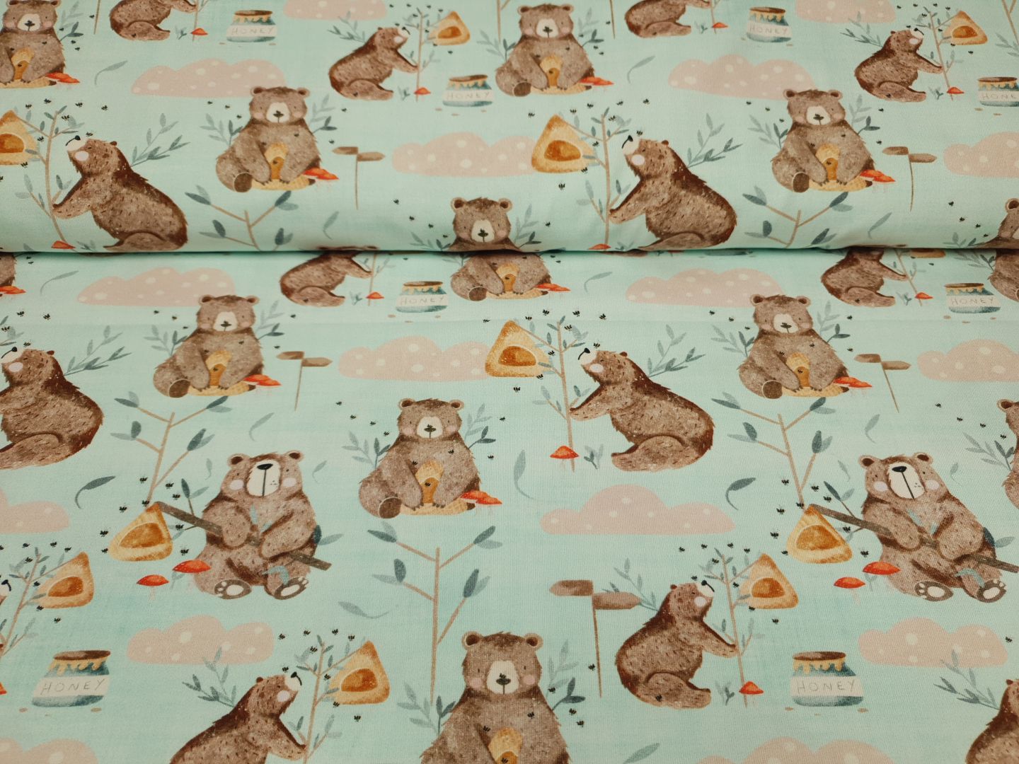 Honey Bear mint/braun/rot