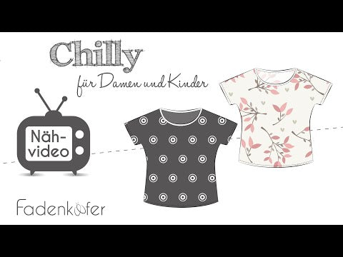 Papierschnittmuster Basic-Shirt Chilly Kinder von Fadenkäfer