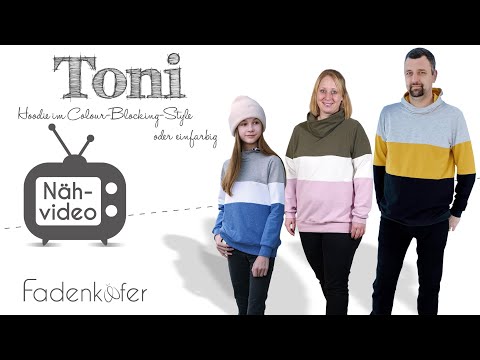 Papierschnittmuster Hoodie Toni Kinder von Fadenkäfer