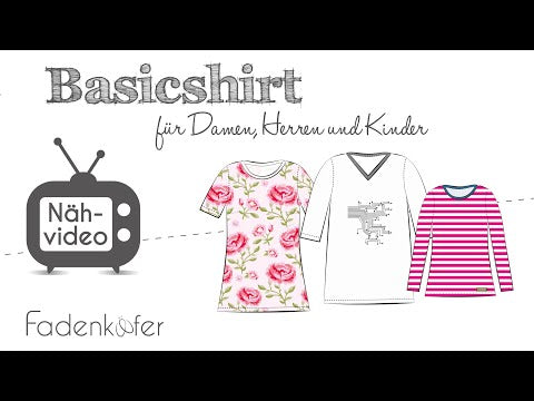 Papierschnittmuster Basicshirt Kinder von Fadenkäfer