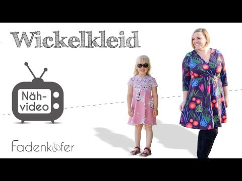 Papierschnittmuster Wickelkleid Kinder von Fadenkäfer