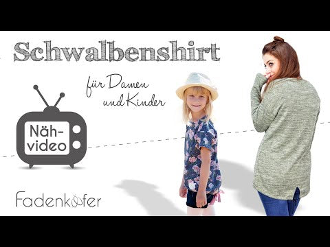 Papierschnittmuster Schwalbenshirt Kinder von Fadenkäfer