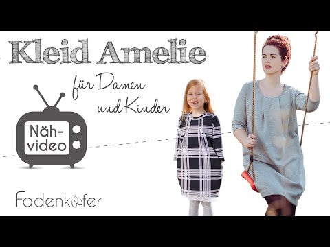 Papierschnittmuster Kleid Amelie Kinder von Fadenkäfer