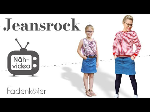 Papierschnittmuster Jeansrock Damen von Fadenkäfer