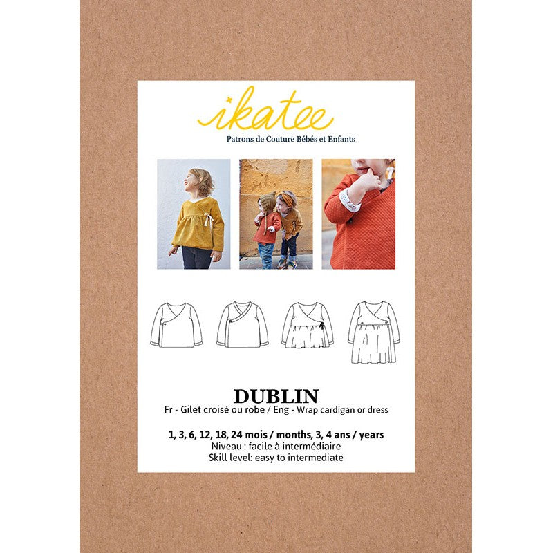 Dublin Cardigan/Kleid für Babies, Ikatee Papierschnittmuster