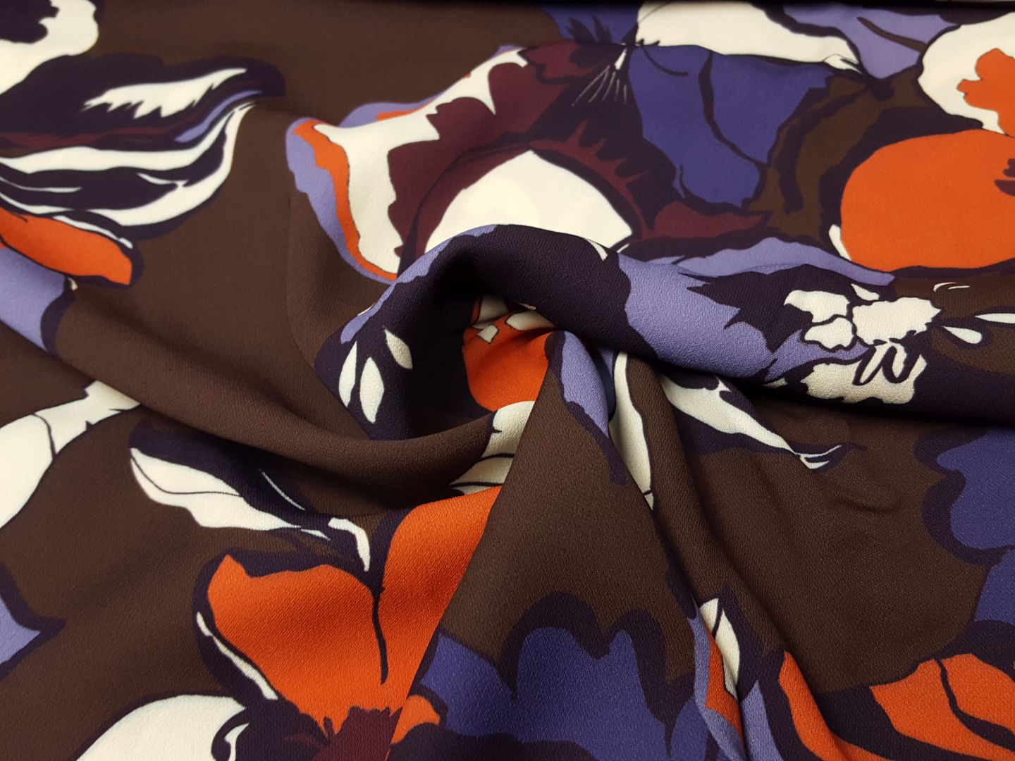 Iska dunkekbraun/violett/orange