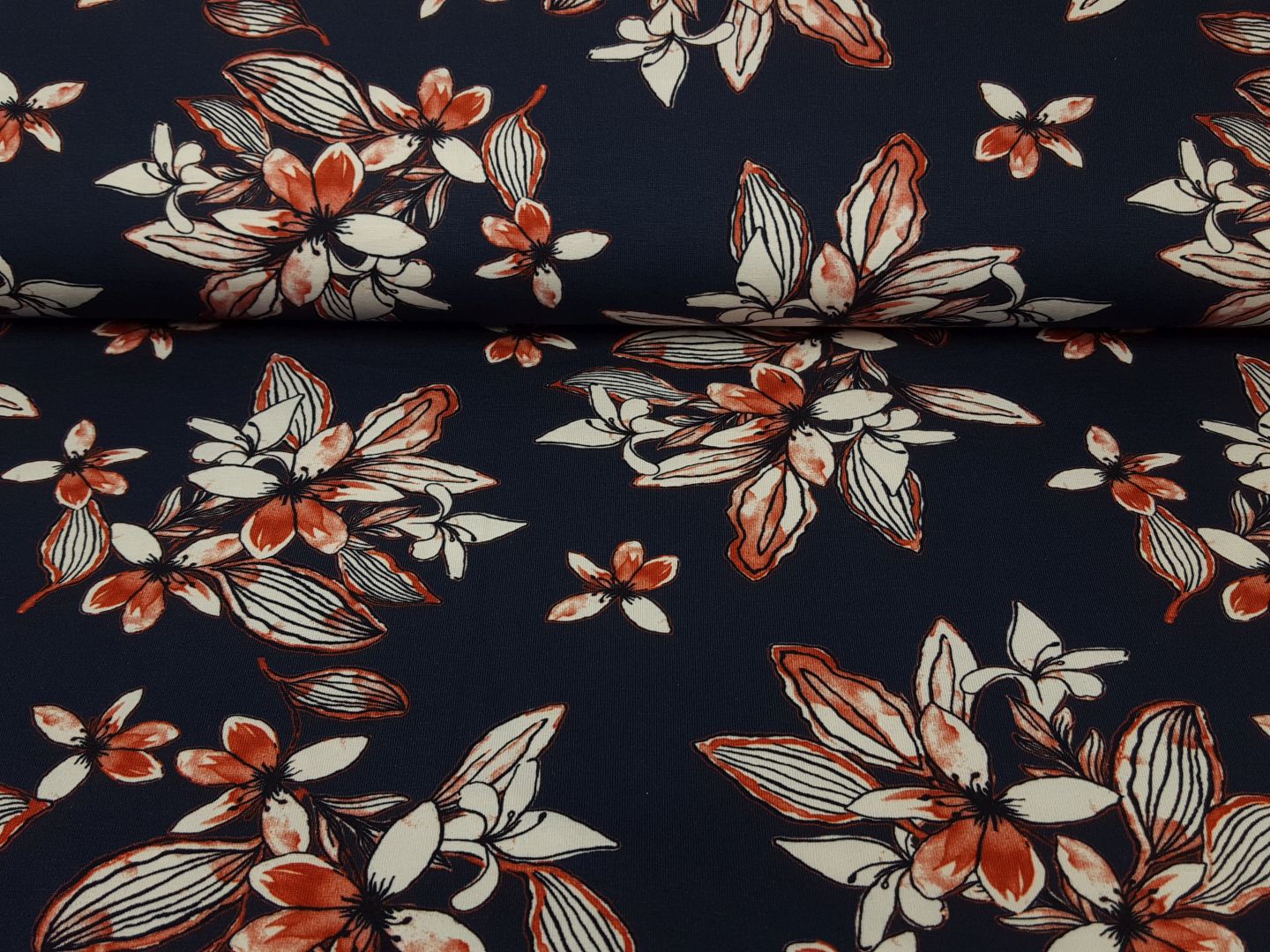 Jersey dunkelblau/rot