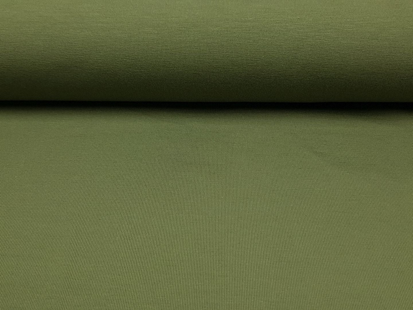 Baumwolljersey uni khaki