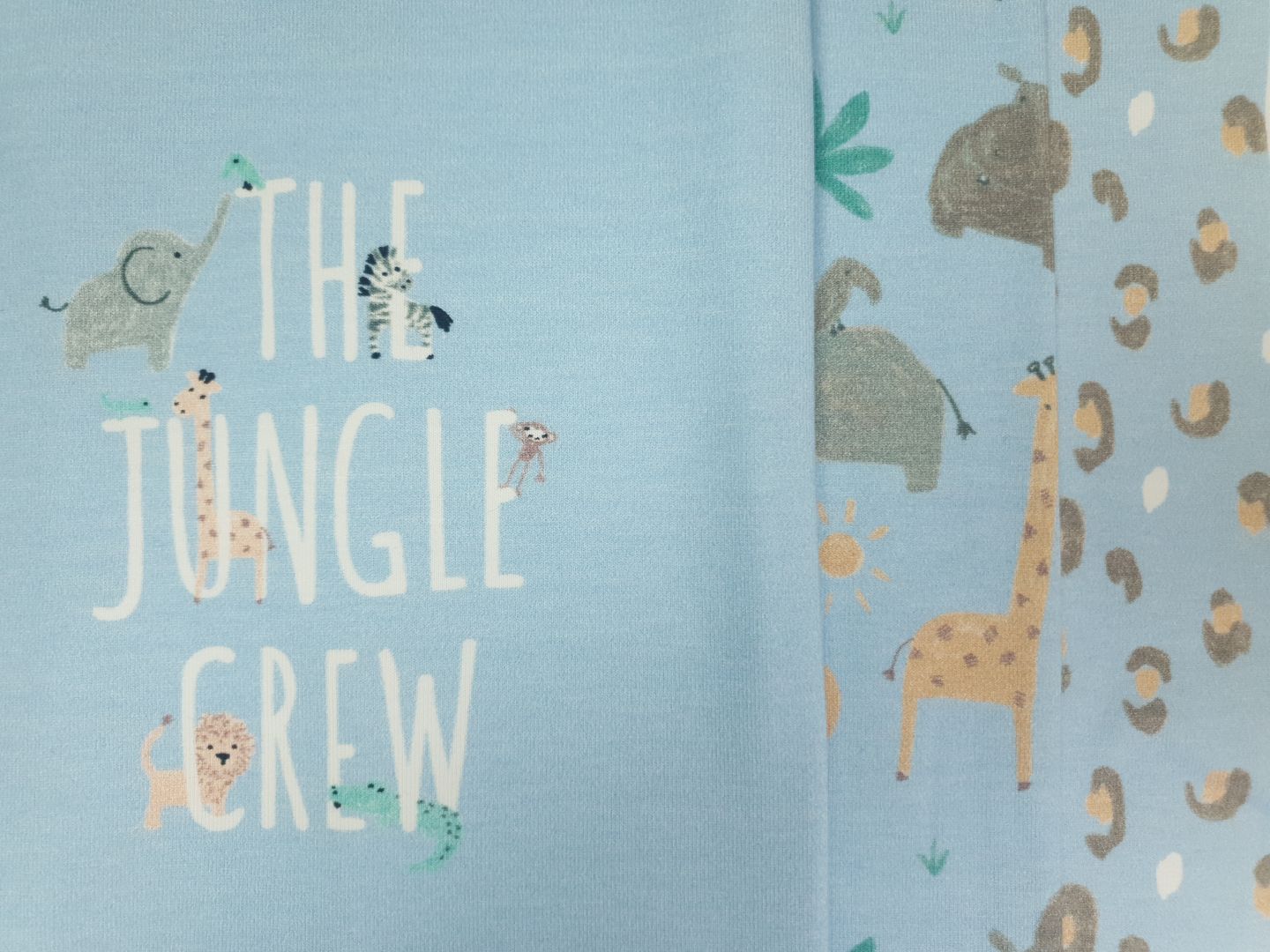 Panel Jungle hellblau/grün/ocker