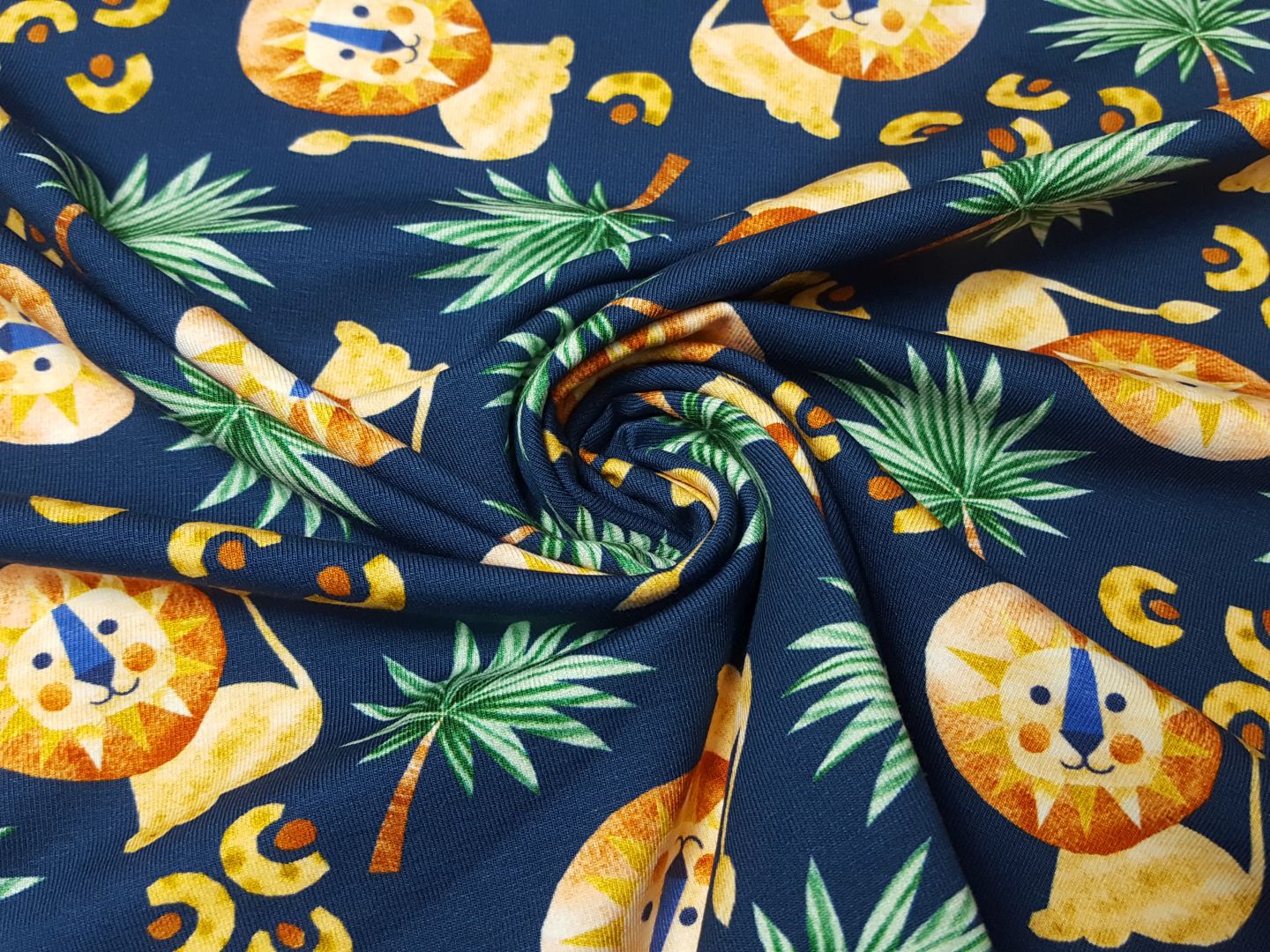 Jungle Lion dunkelblau/grün/ocker