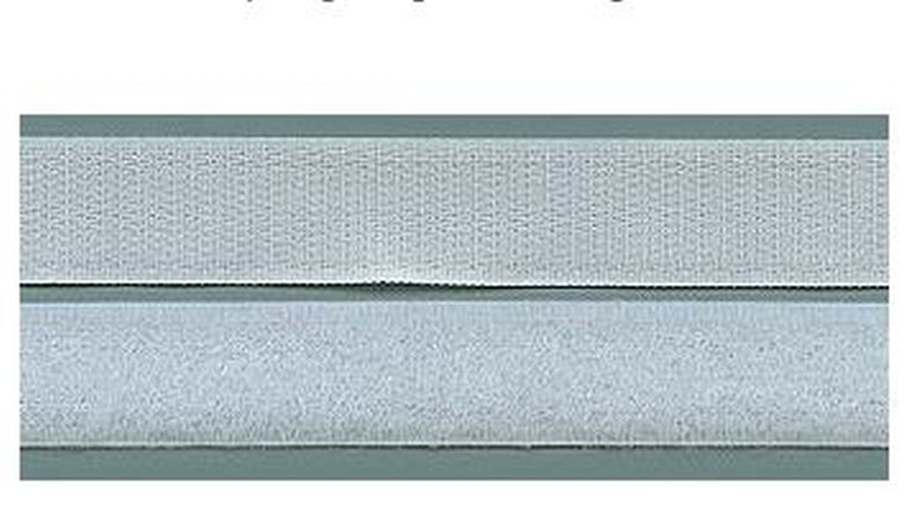 Klettband 20mm breit, weiss