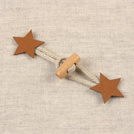 Knebelverschluss Stern fuchsbraun