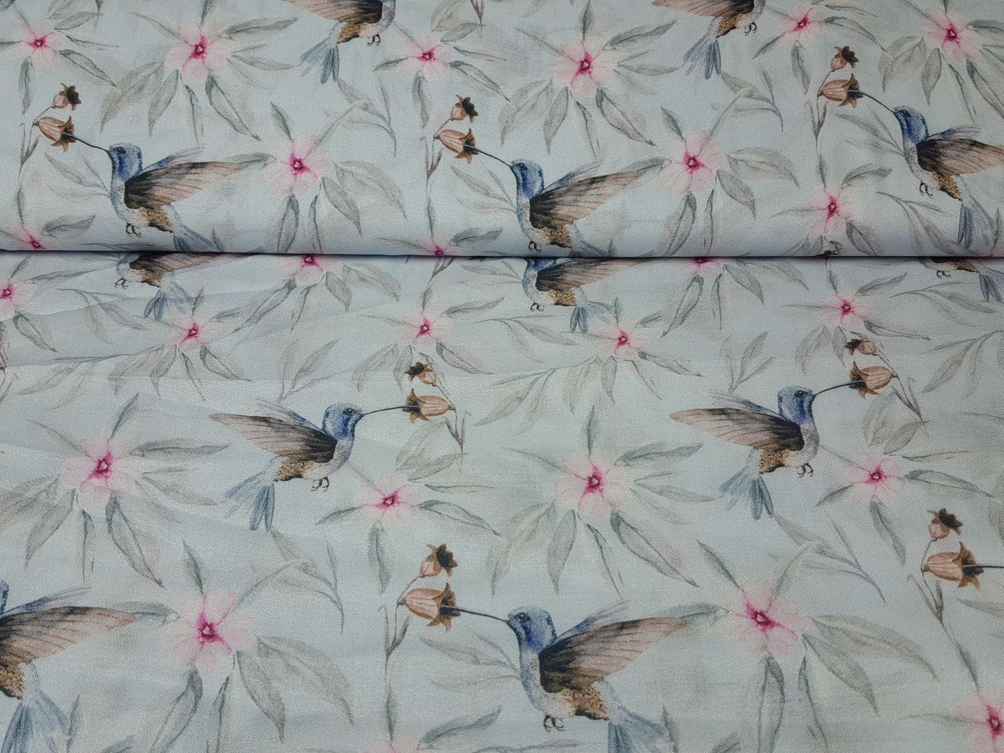 Kolibris hellgrau/rosa/bunt