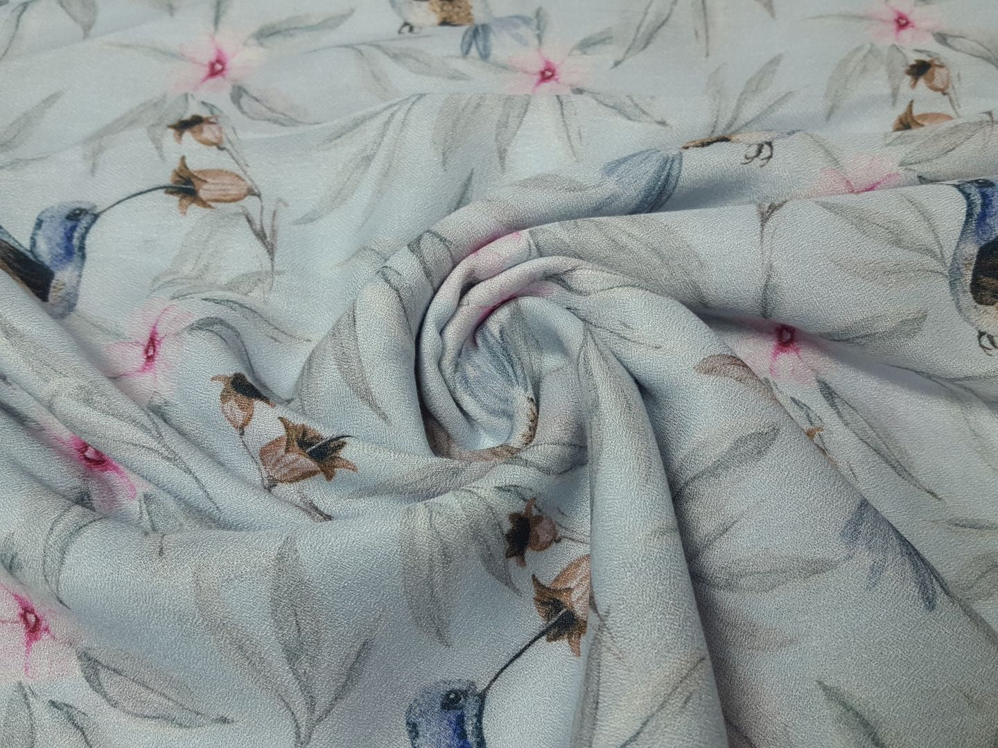Kolibris hellgrau/rosa/bunt