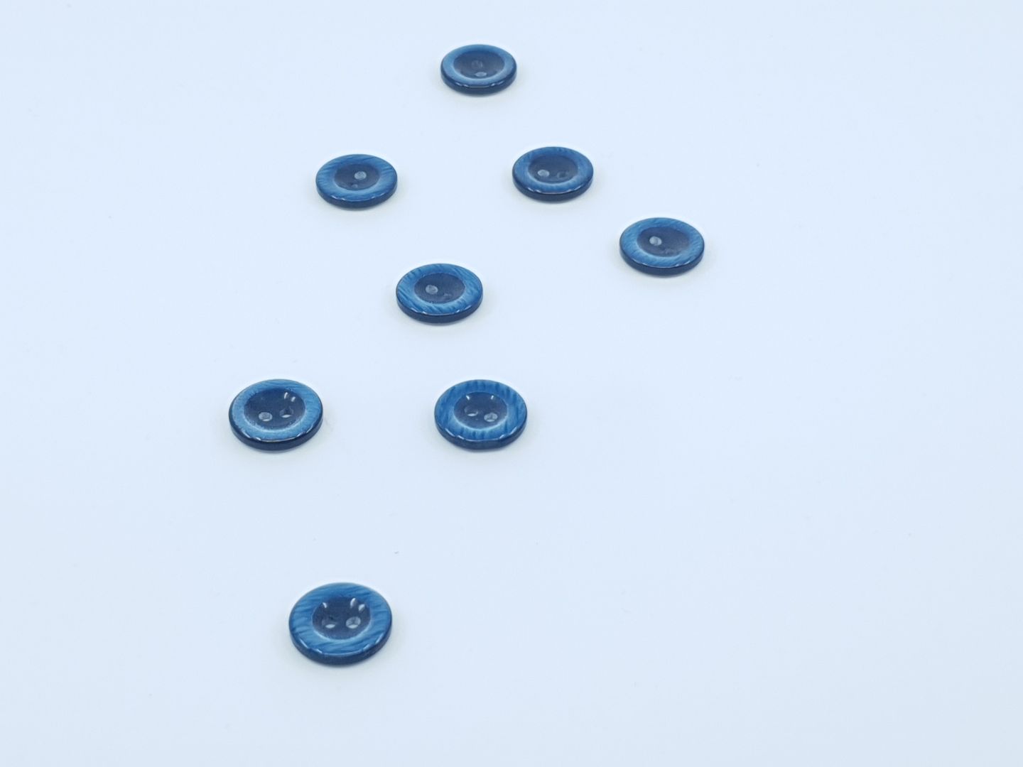 Kunstoffknöpfe mit Rand 15mm schwarz/ blau