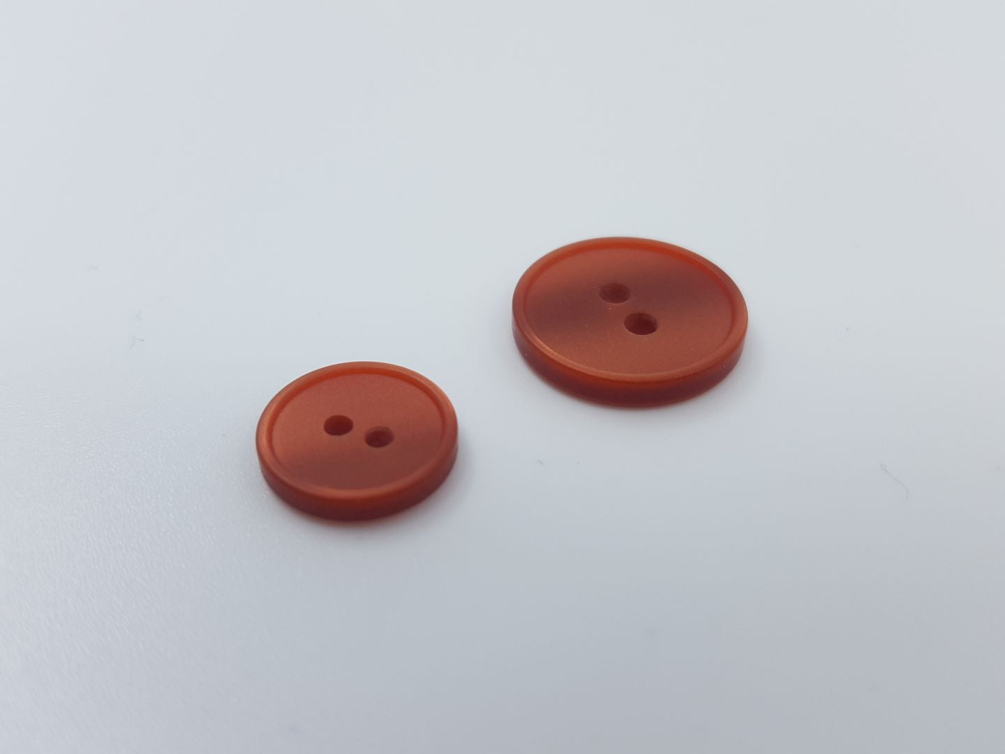 Kunststoffknöpfe mit Rand kupfer 11mm