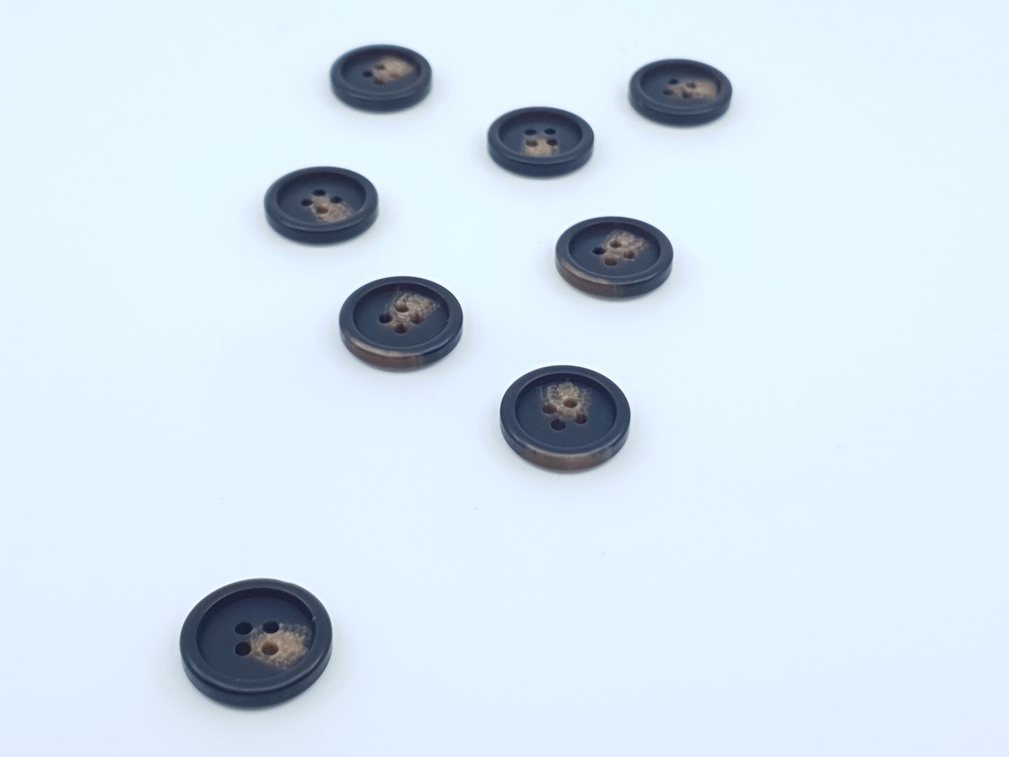 Kunstoffknöpfe mit Rand 20mm dunkelbraun