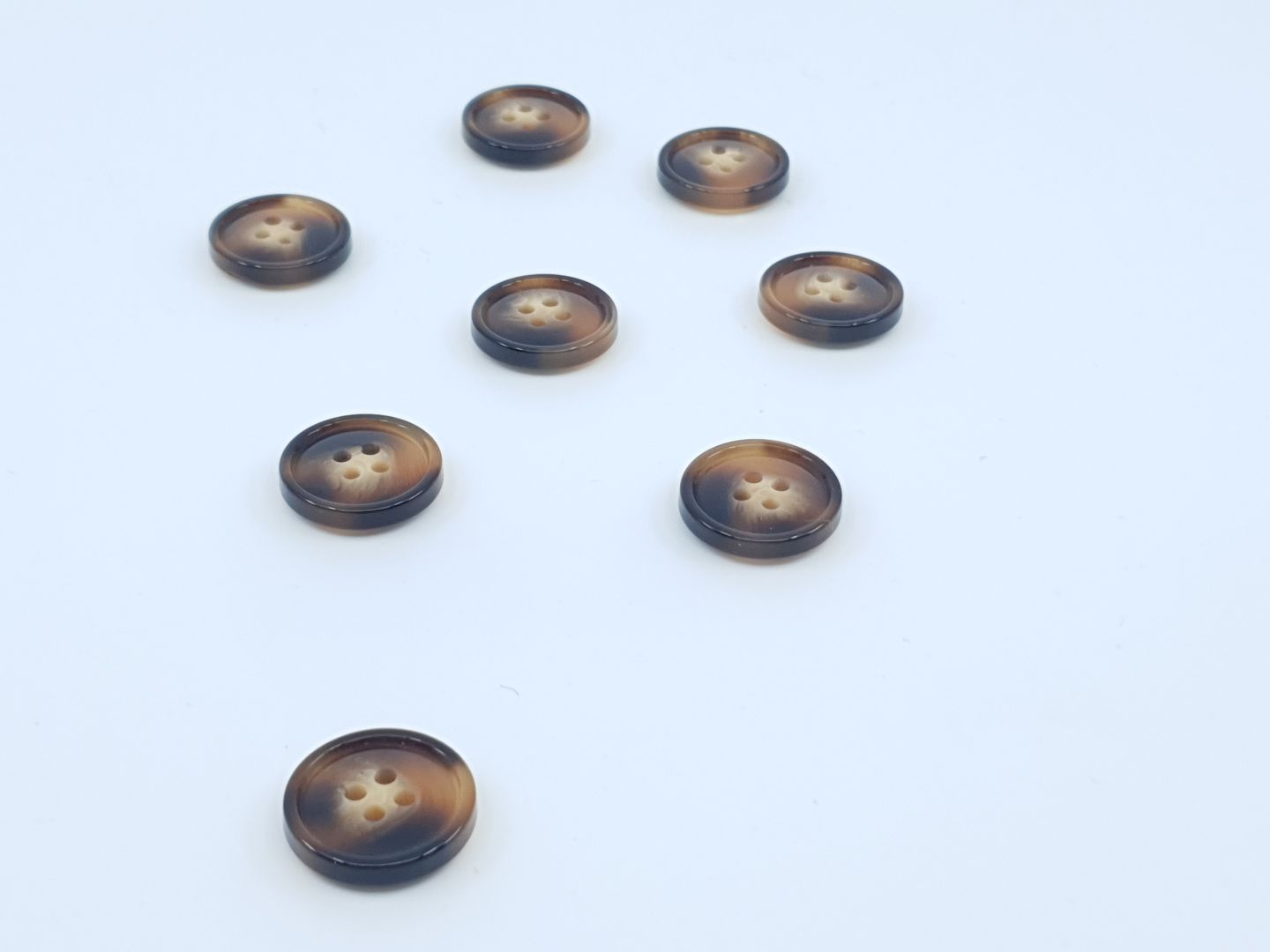 Kunstoffknöpfe mit Rand 20mm schildpatt