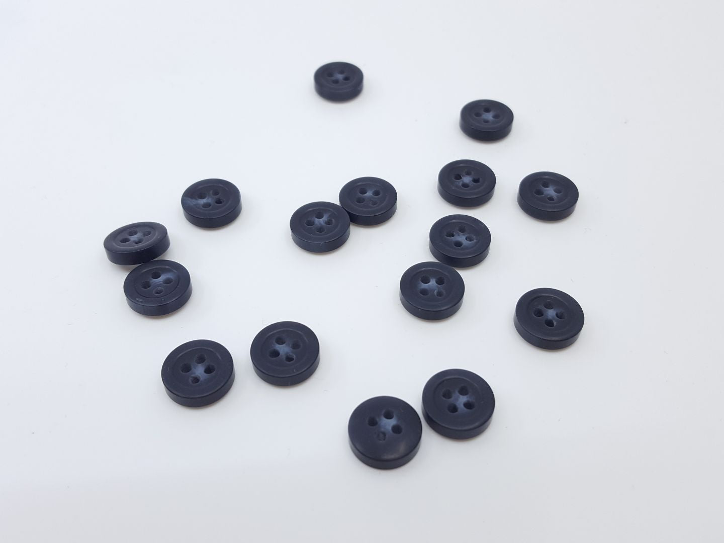Kunststoffknöpfe mit Rand anthrazit 11mm