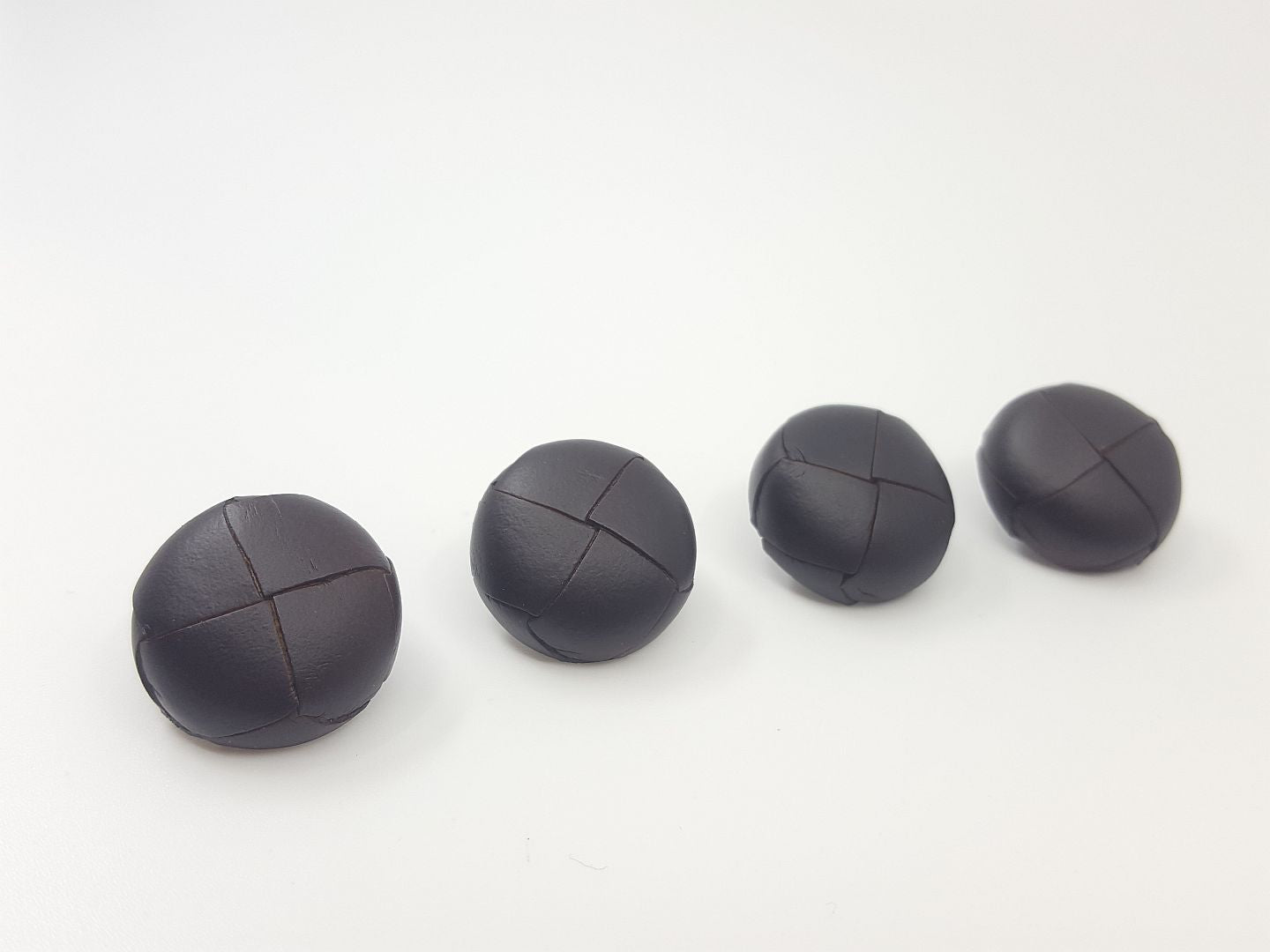 Lederknöpfe dunkelbraun 32mm
