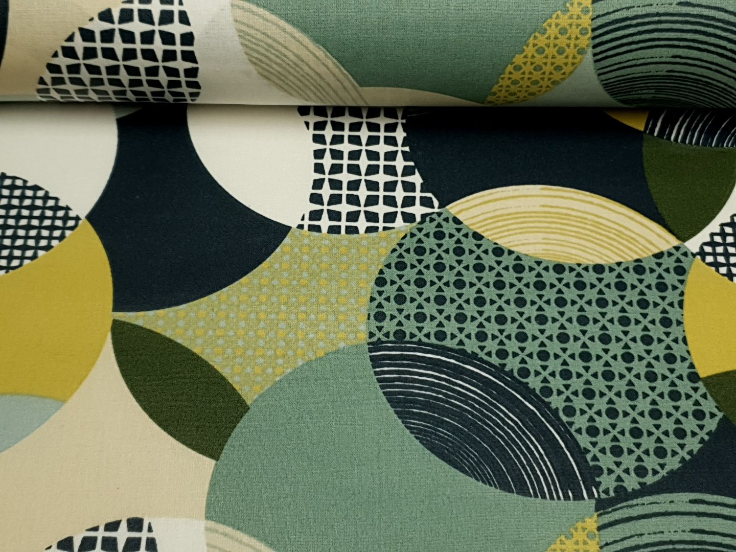 Leona offwhite/dunkelblau/grün