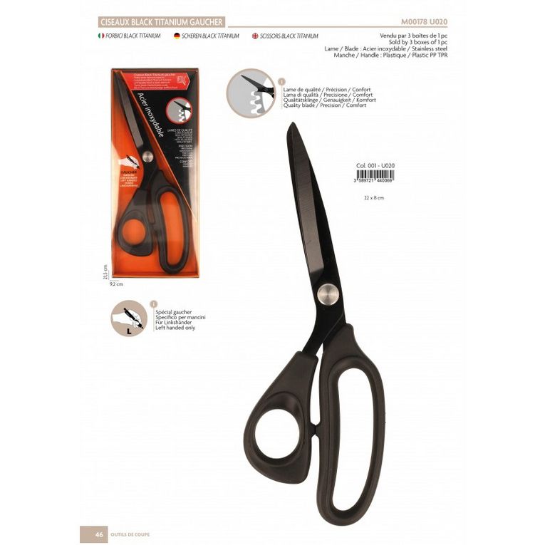 Linkshänder Schere 20cm