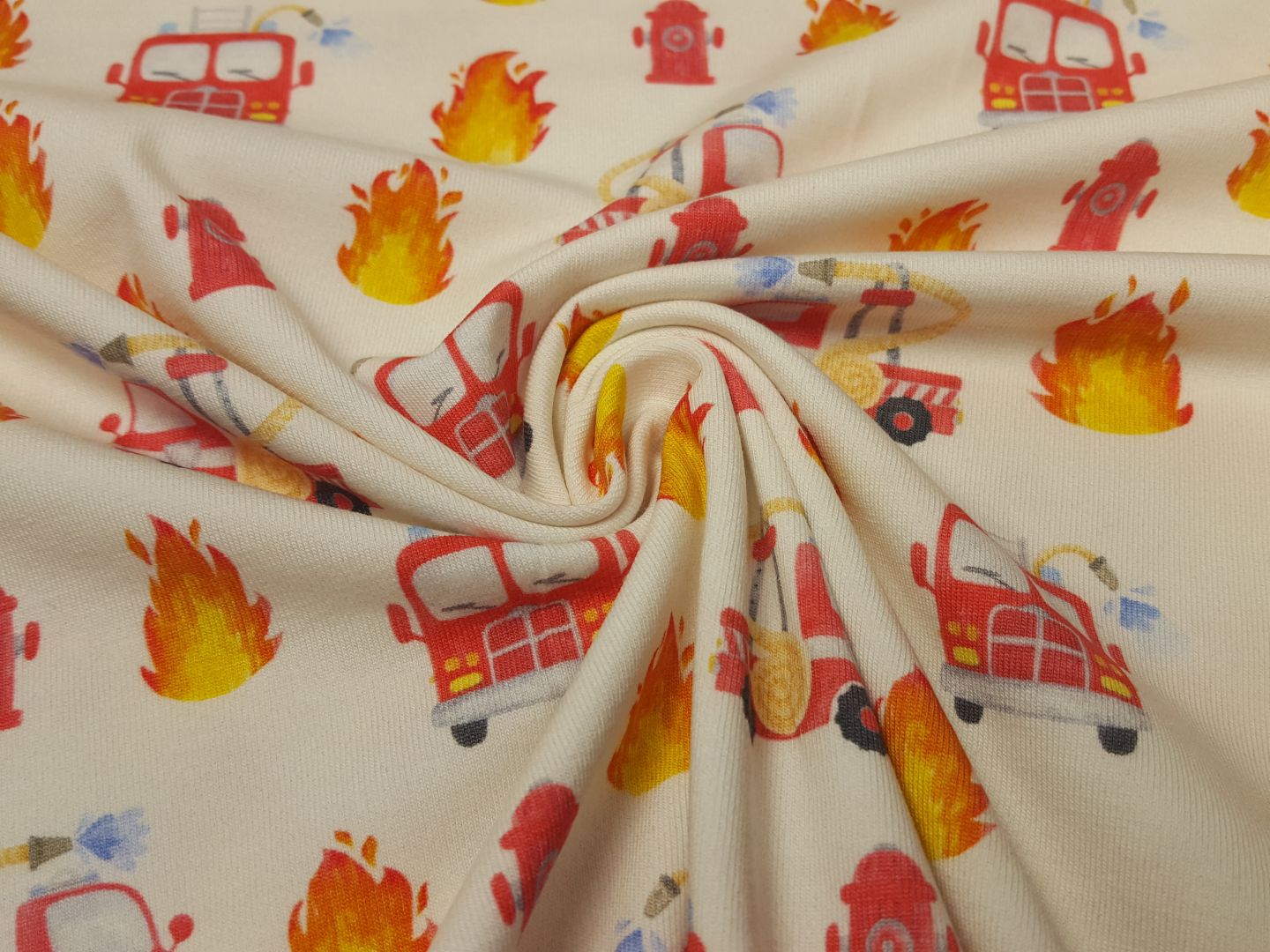 Einzelstück Little Firetruck creme/rost/gelb